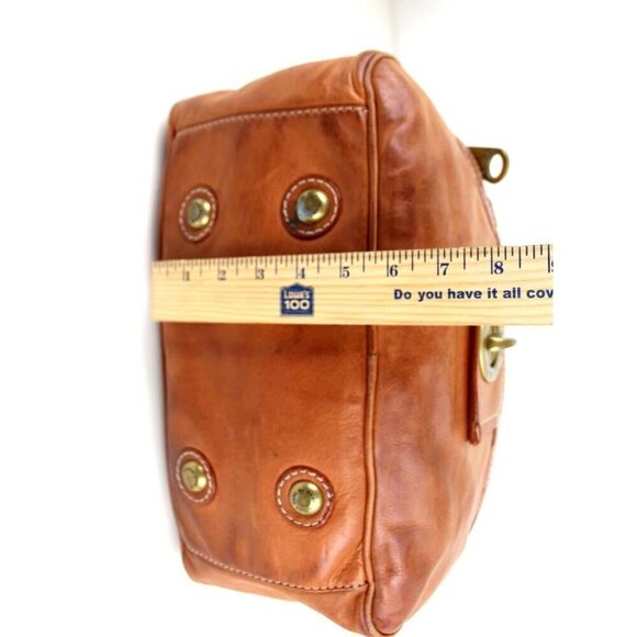 Marc by Marc Jacobs TAN BROWN GENUINE LEATHER TOTE SHOULDER BAG HANDBAG PURSE - Picture 9 of 12